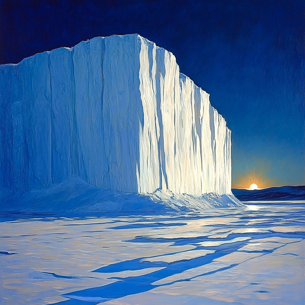 Lawren Harris Inspired Polar Monolith At Dawn DIY paint by numbers