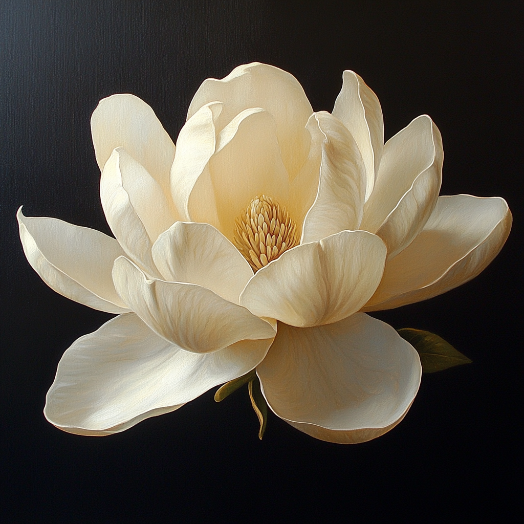 Caravaggio Inspired Lunar Blossom Number painting