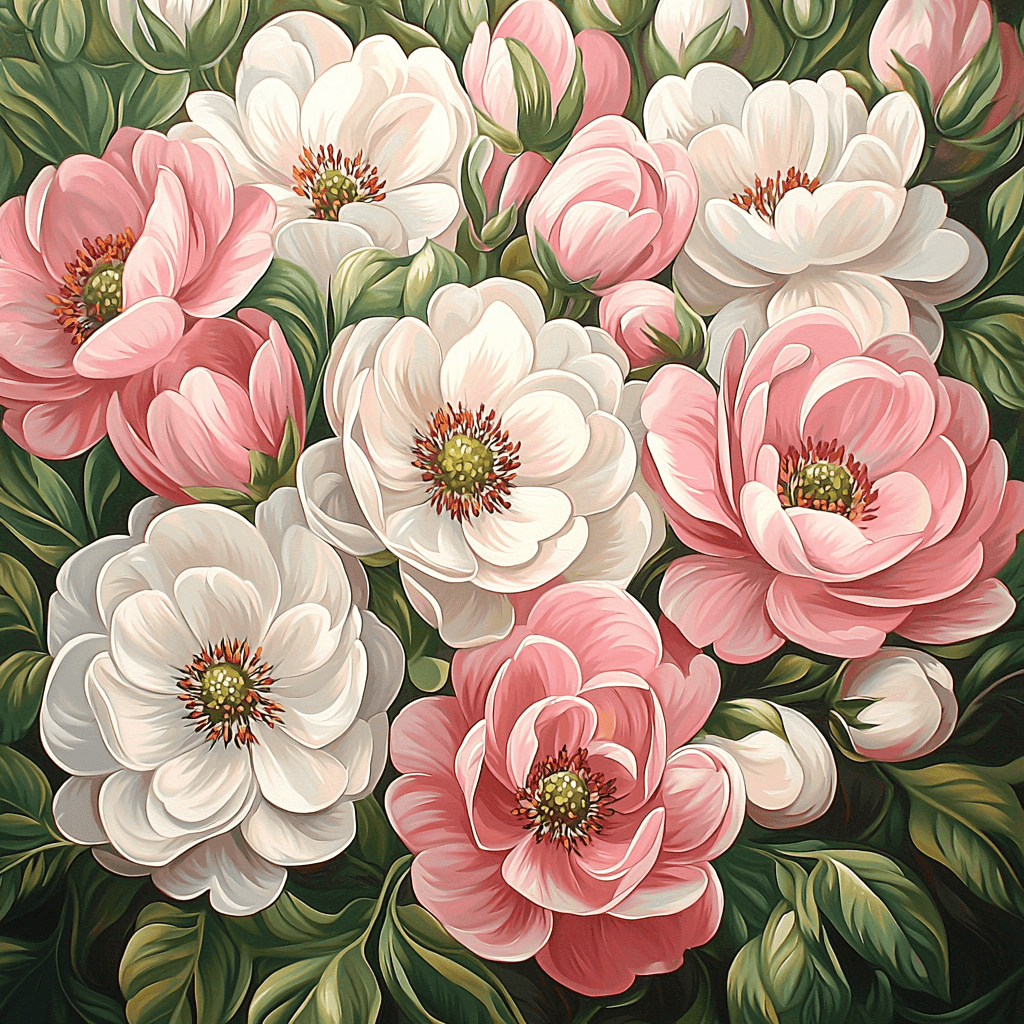 Georgia O'Keeffe Inspired Dreamy Bloom Paint By Numbers Art