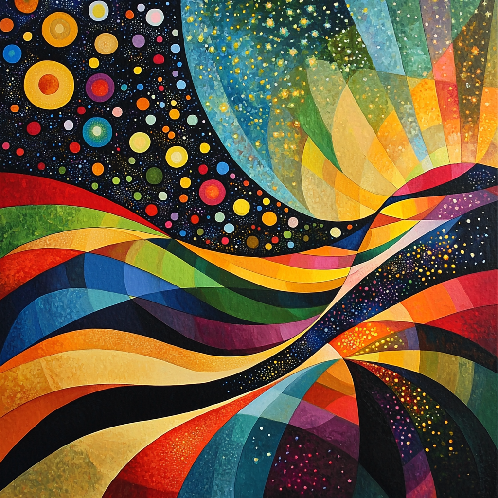 Kandinsky Inspired Cosmic Landscape DIY Paint By Numbers