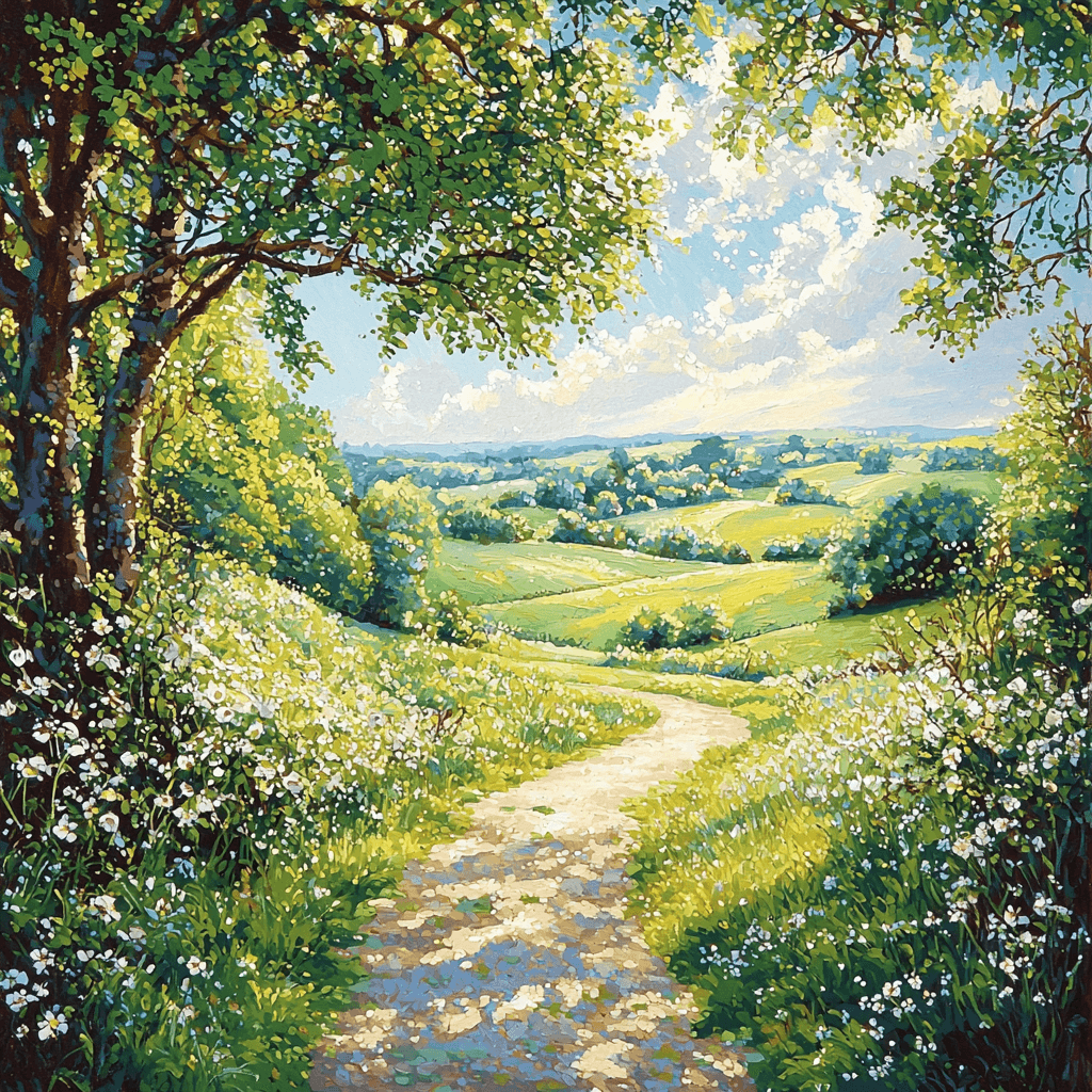 John Constable Inspired The Sunlit Path Number Painting