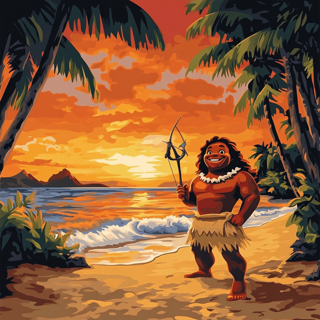 Maui’s Ocean Sunset Adventure paint by number