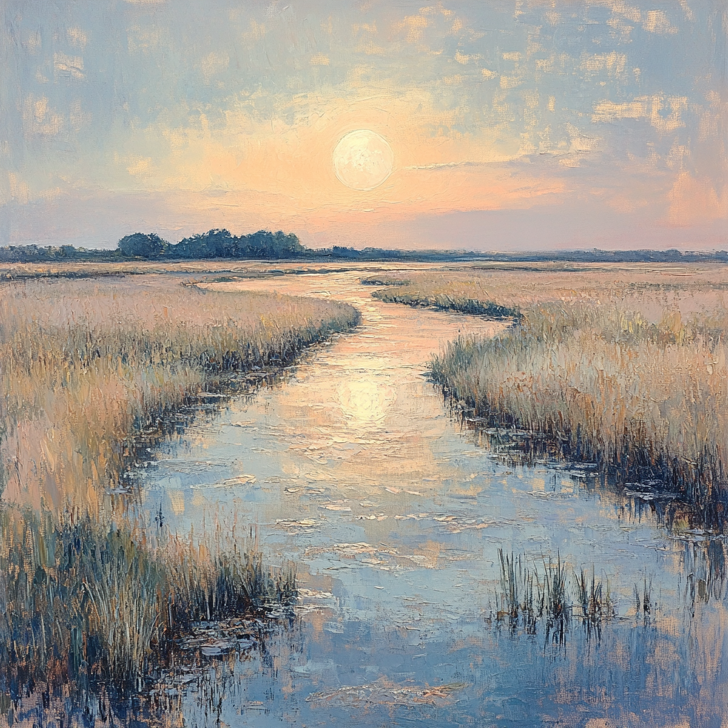 Edgar Degas Inspired Moonlight Over Wheat Mirrors paint by number