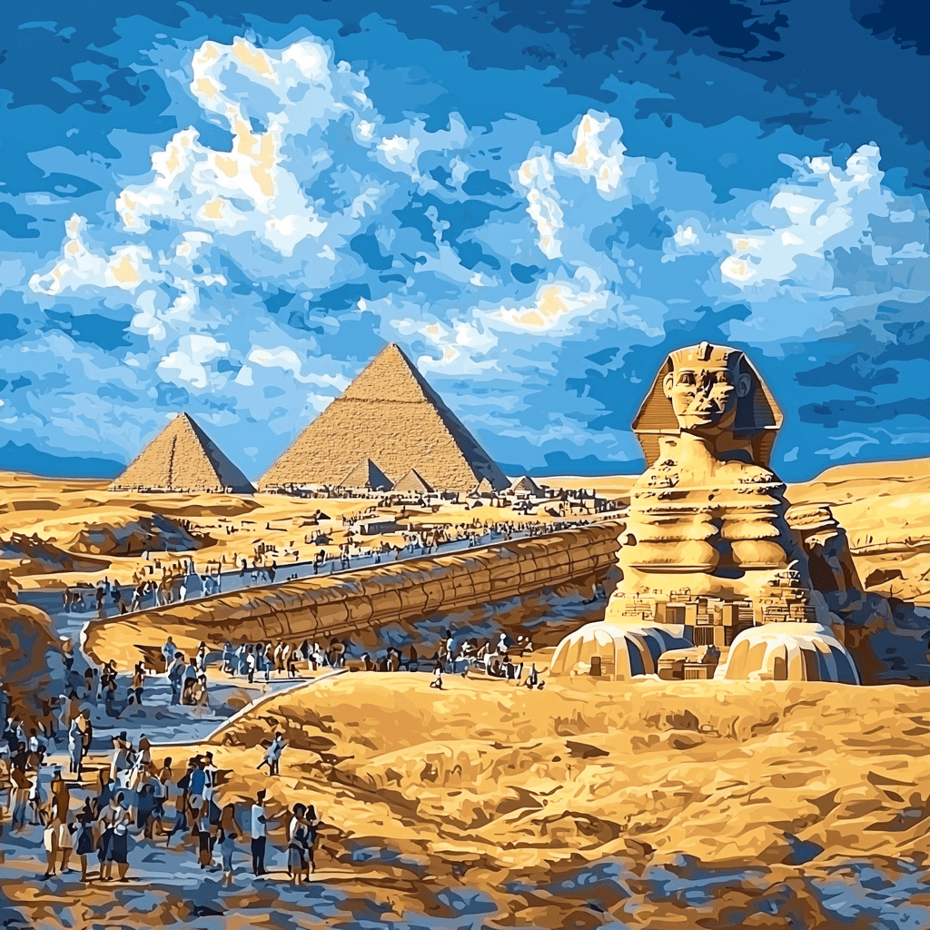 Giza Pyramid Complex Numbered Painting Kits
