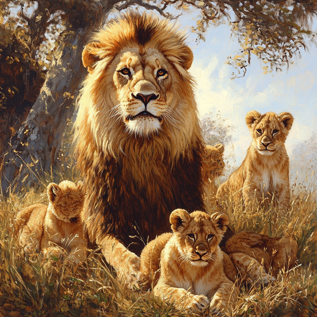 Edwin Landseer Inspired Majestic Lions paint by numbers