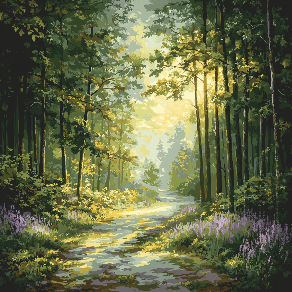 Caspar David Friedrich Inspired Ethereal Pathways DIY Paint By Numbers