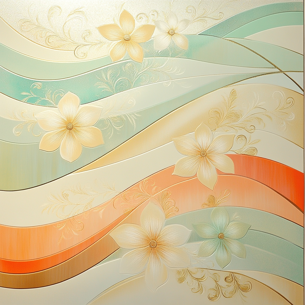 Alphonse Mucha Inspired Aurora Of Petals paint by color
