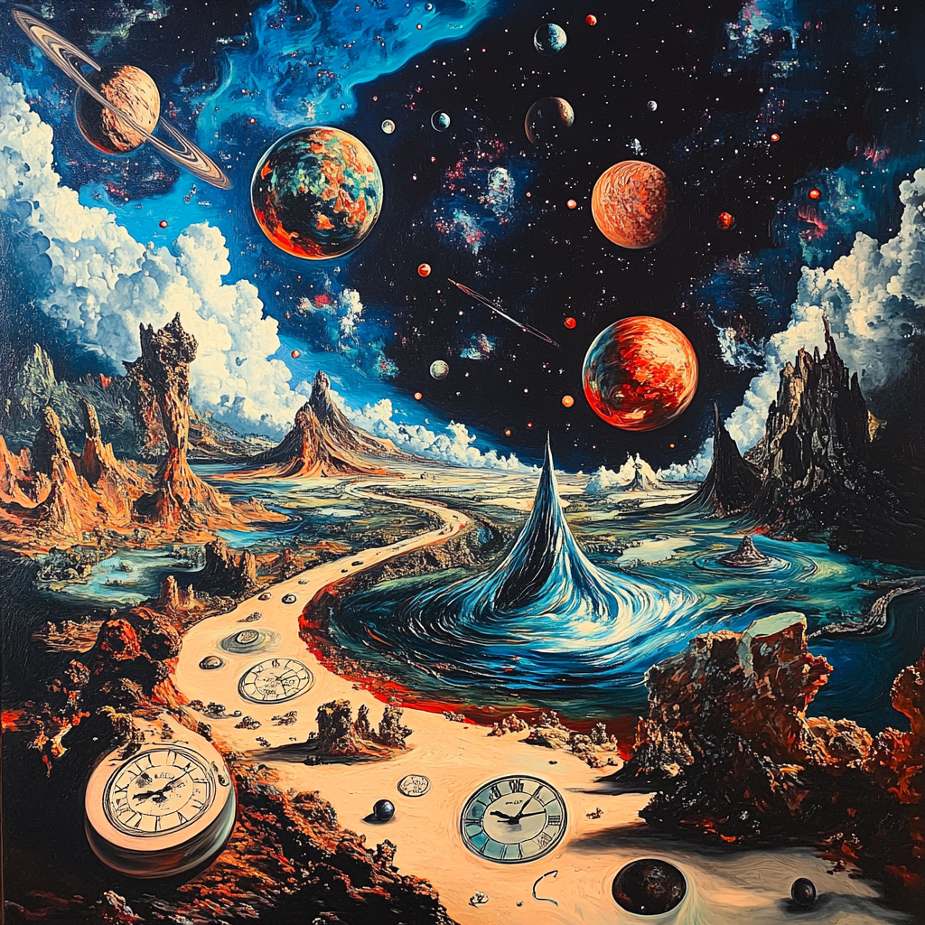 Salvador Dali Inspired Cosmic Dreams painting number kit