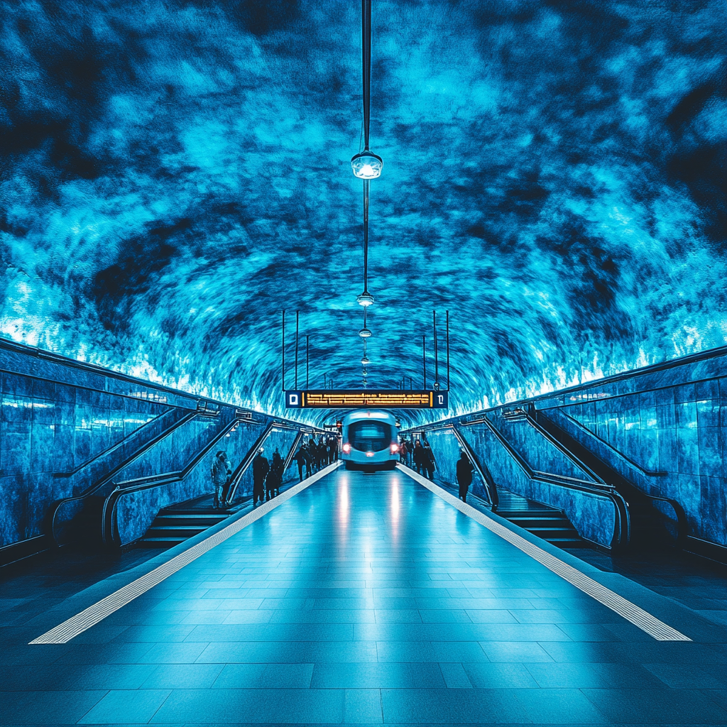 Underground Artwork Stockholm Metro Sweden Number painting