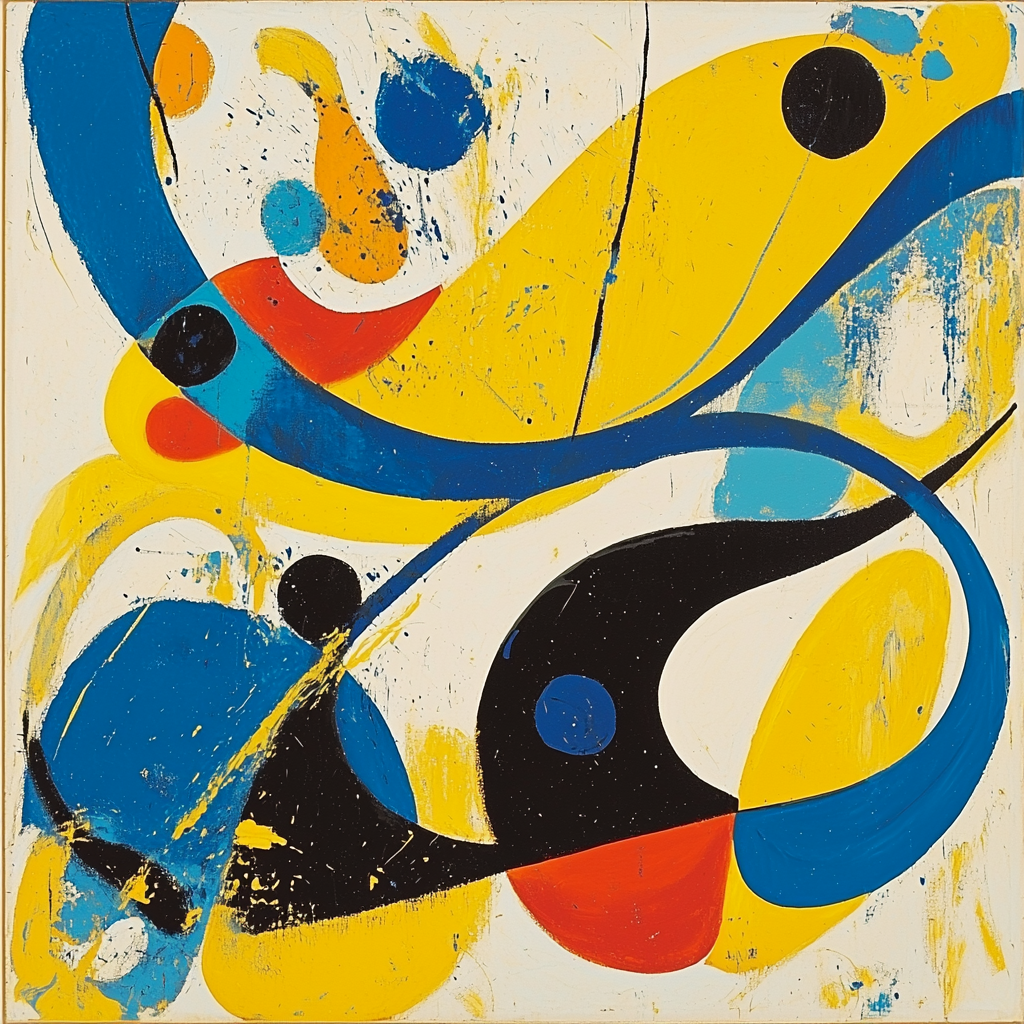 Joan Miró Inspired Abstract Realms Numbered Painting Kits