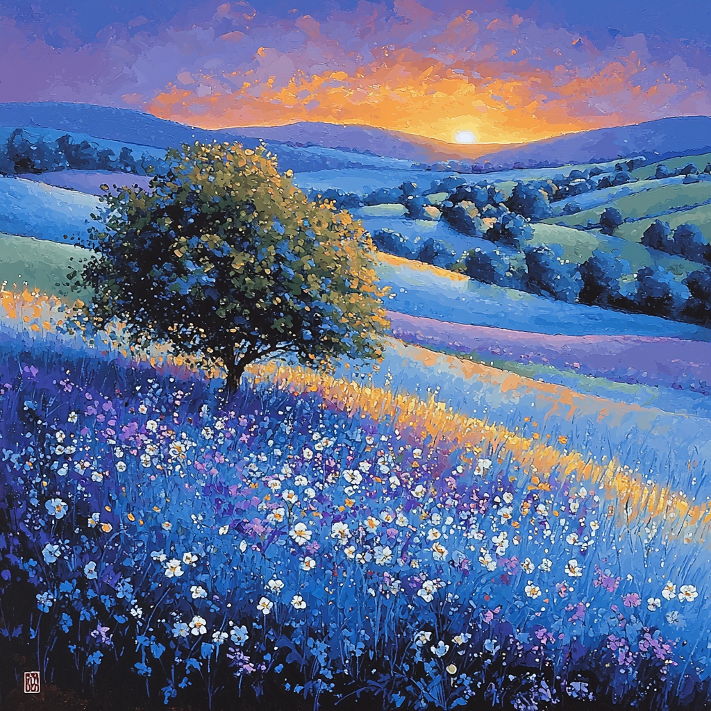 Nandalal Bose Inspired Melody Of The Twilight Meadows Paint By Numbers Art