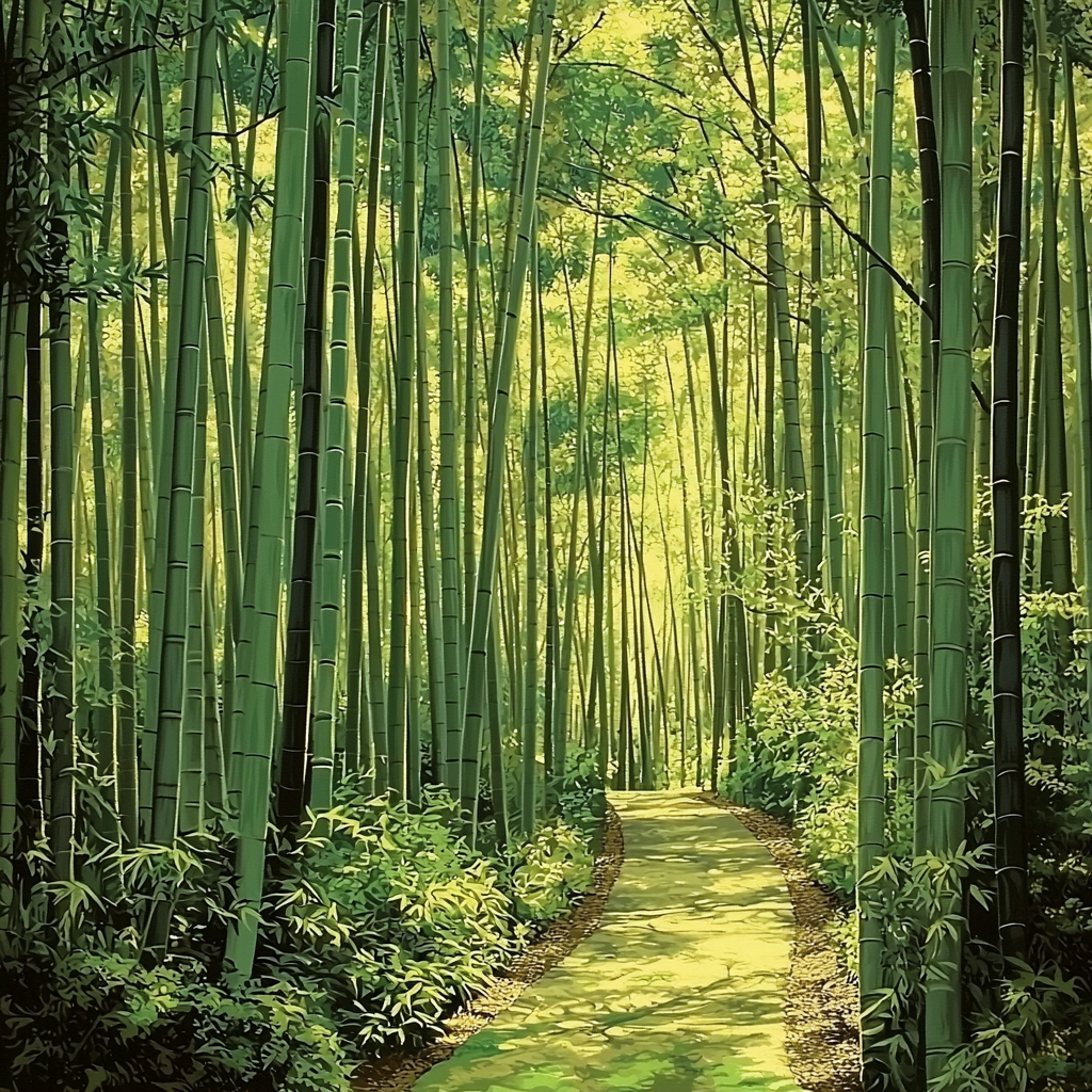 Bamboo Forest - Kyoto Number Painting