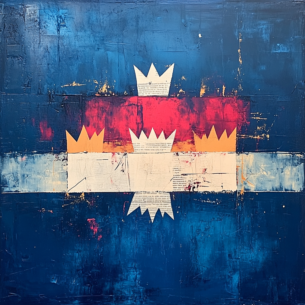 Jean-Michel Basquiat Inspired Nebula Of Fragmented Identity painting number kit