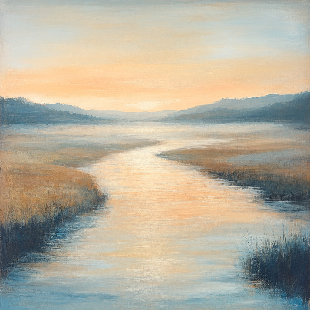 Edgar Degas Inspired Misty Riverlight Number painting