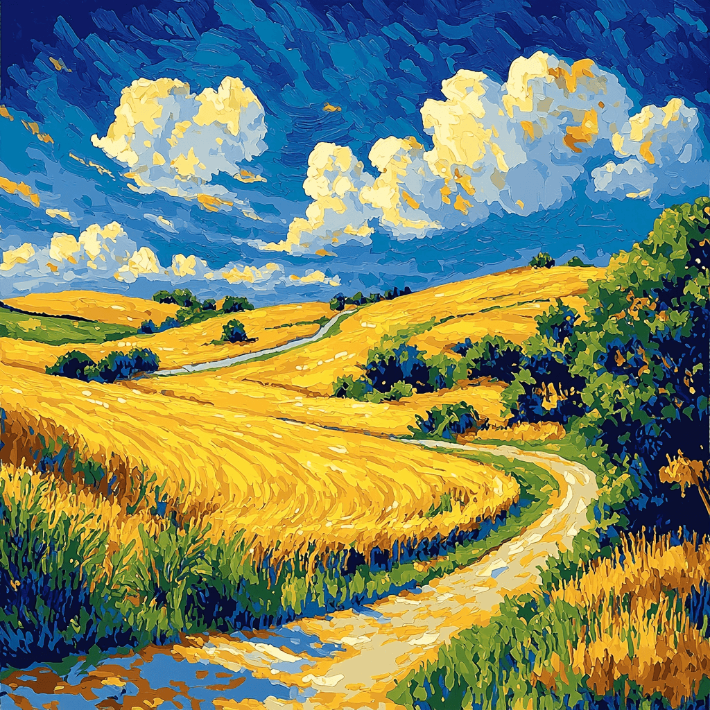 Vincent Van Gogh Inspired Summer Afternoon Paint By Color