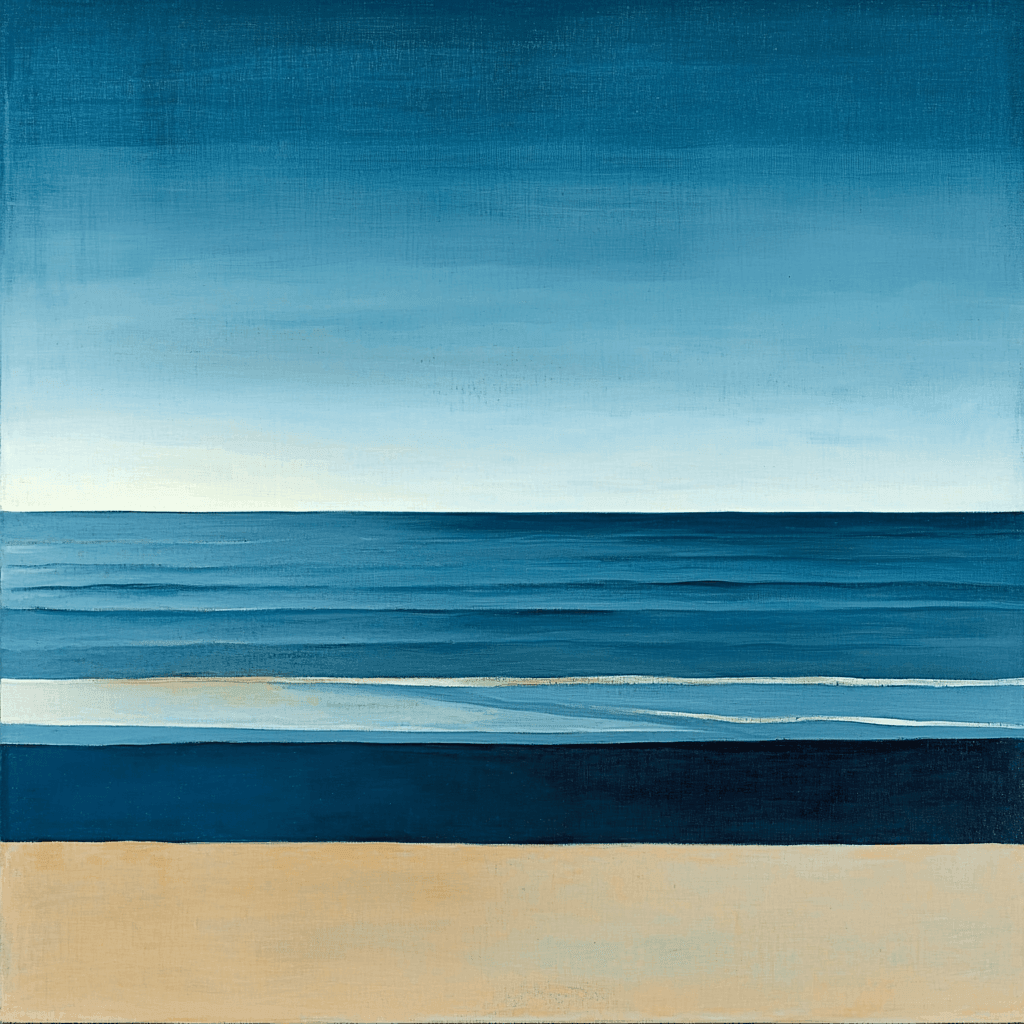 Mark Rothko Inspired Modern Tranquil Coastline Number Painting