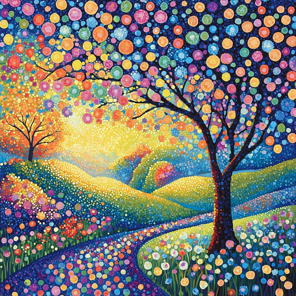 Georges Seurat Inspired Dreamscape Reverie Paint By Number