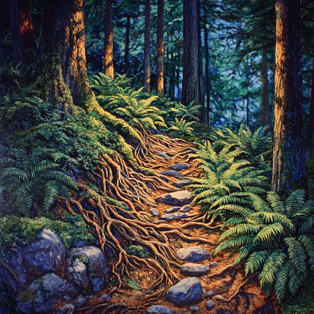 Arthur Lismer Inspired Tangled Undergrowth And Root Sculpture Paint by numbers kits