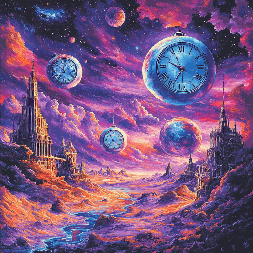 Salvador Dali Inspired Cosmic Time Dream Numbered painting kits