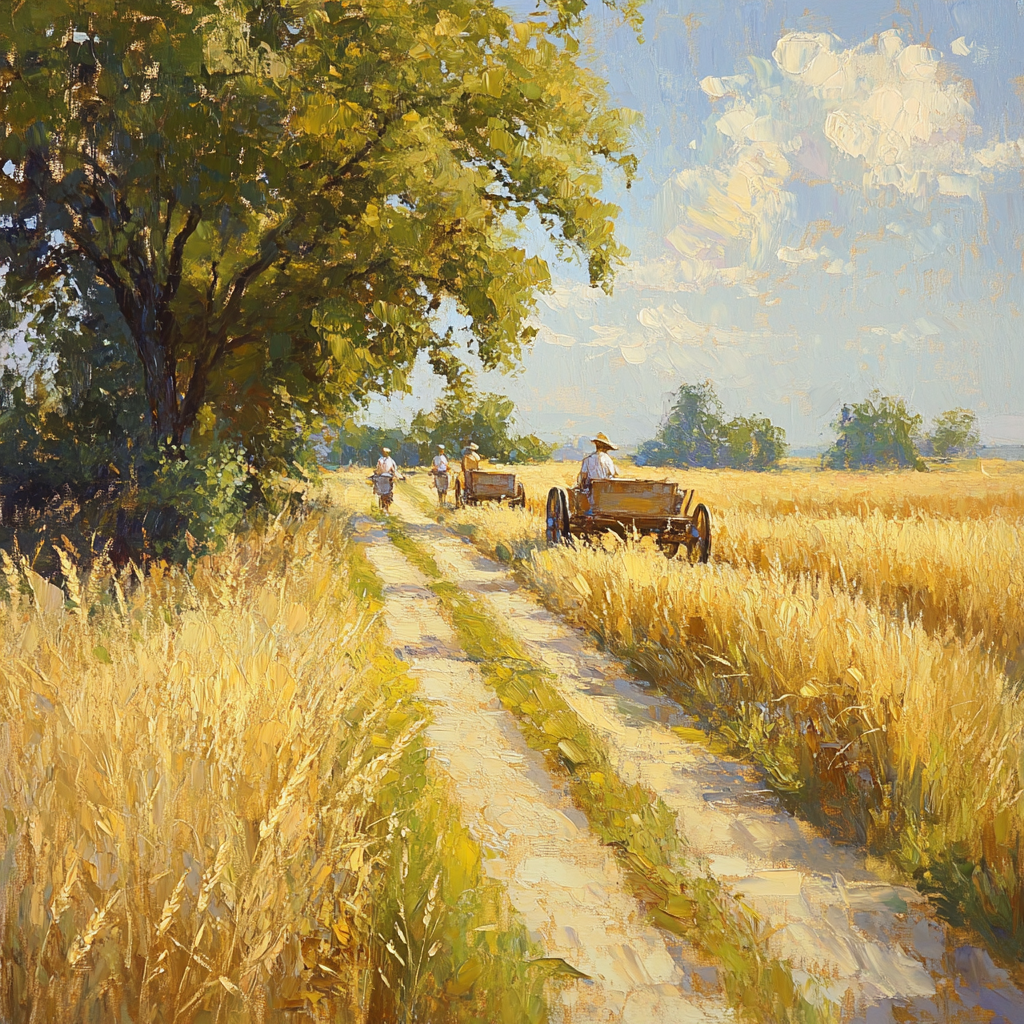 Pissarro Inspired Harvest Path Numbered painting kits