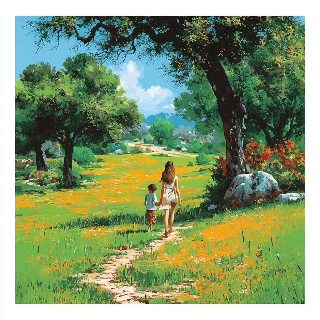 Footsteps In The Meadow Paint By Number