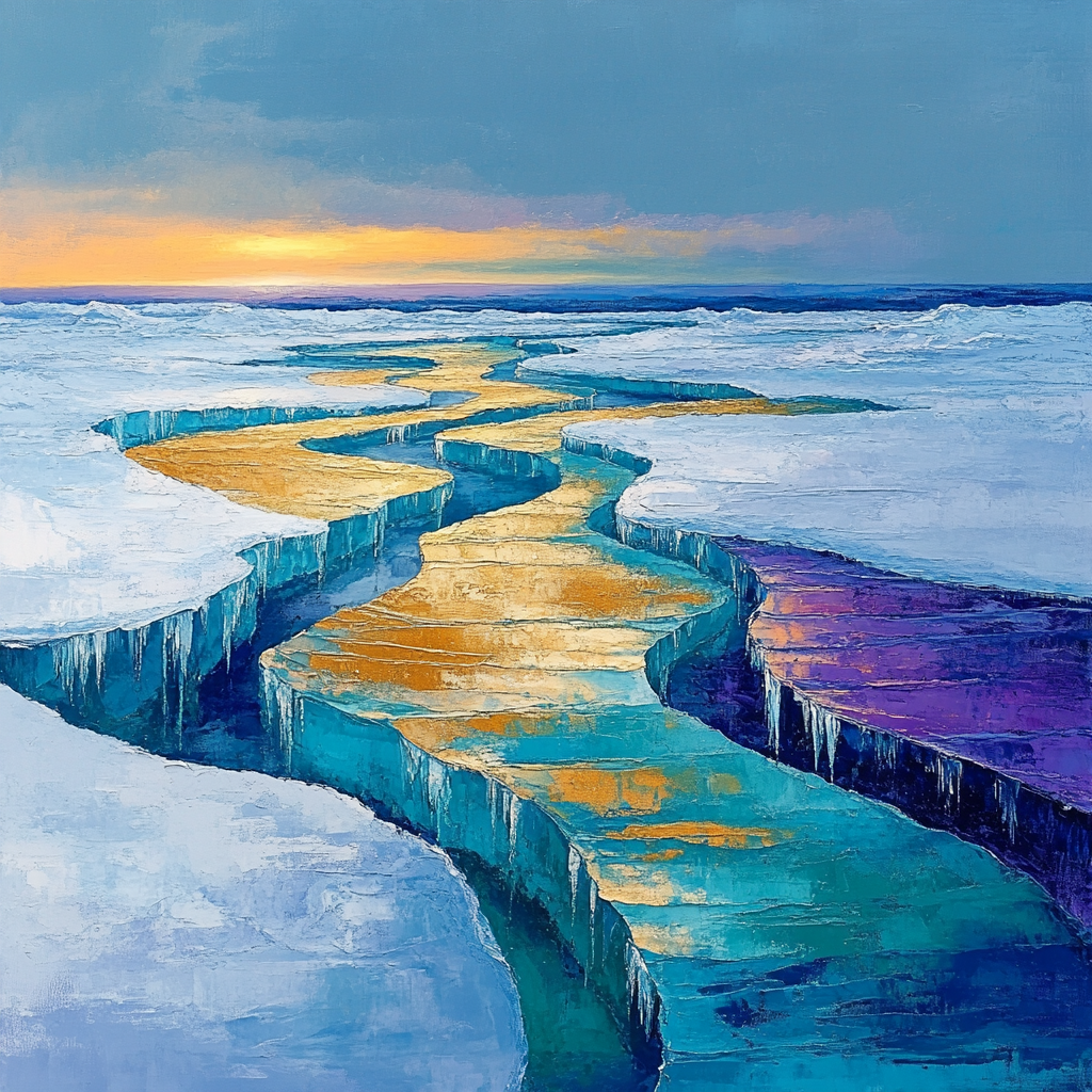 A.Y. Jackson Inspired Northern Ice Cathedral paint by number