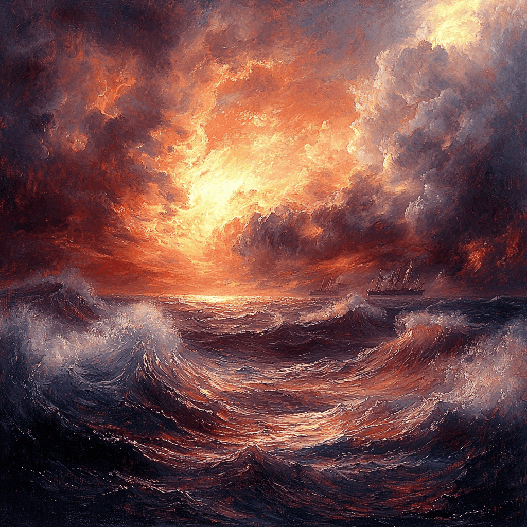 J.M.W. Turner Inspired Turner's Stormy Sea Voyage Paint By Numbers