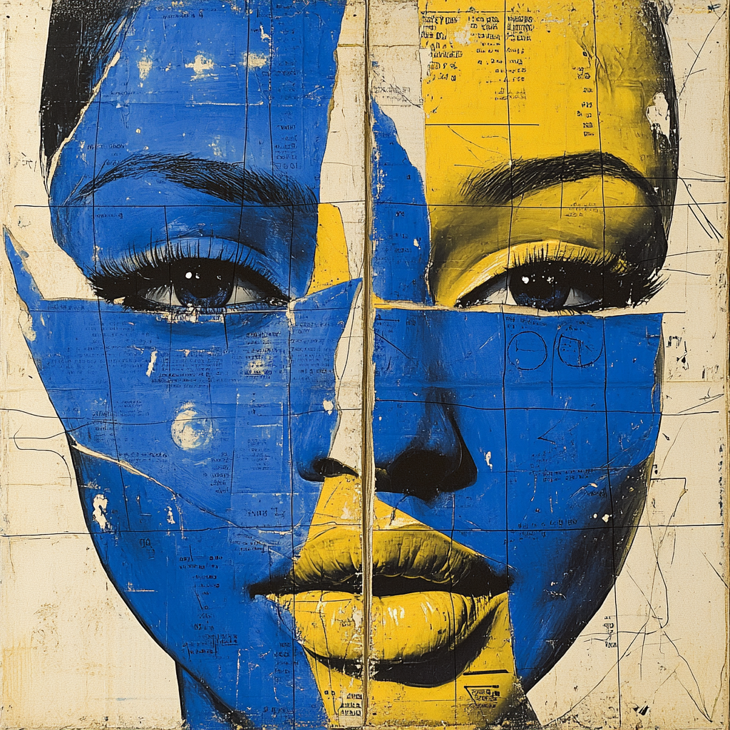 Jean-Michel Basquiat Inspired Fractured Identity Map Paint by numbers art