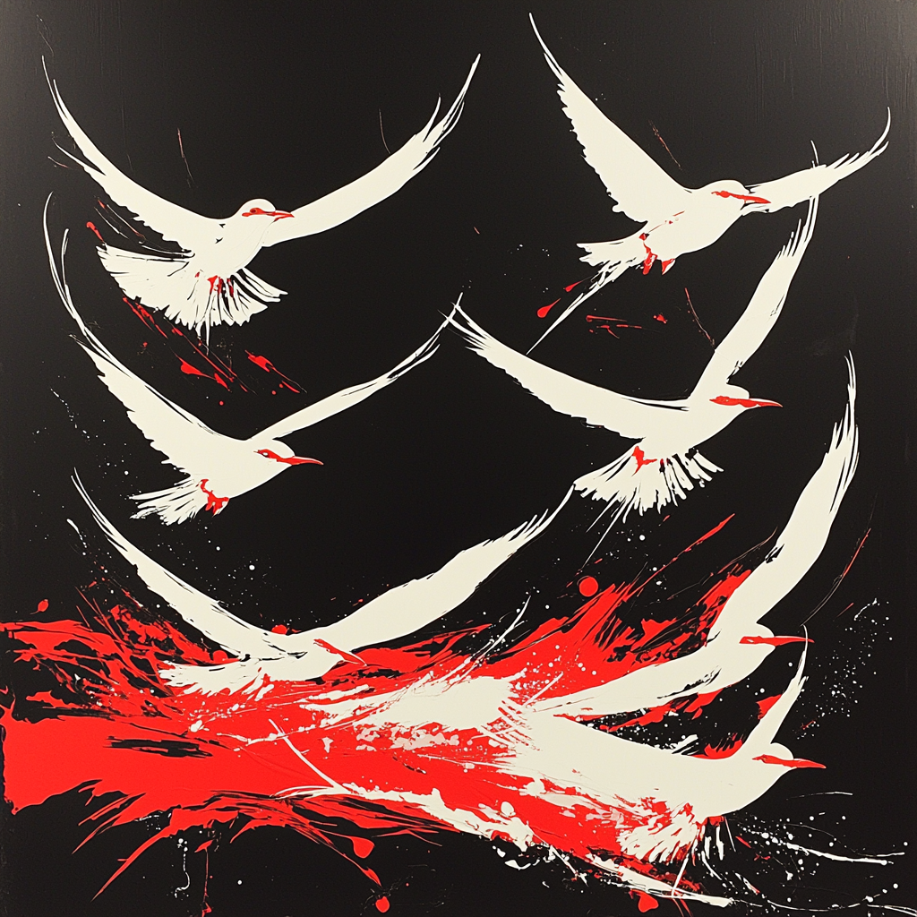 Banksy Inspired Freedom's Flight Paint By Color