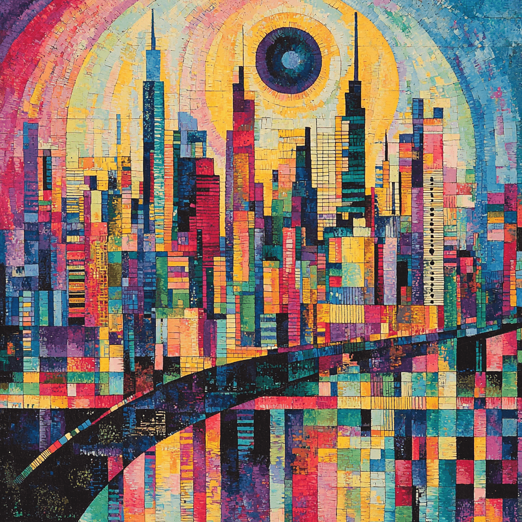 Wassily Kandinsky Inspired City Lights Harmony Paint By Numbers