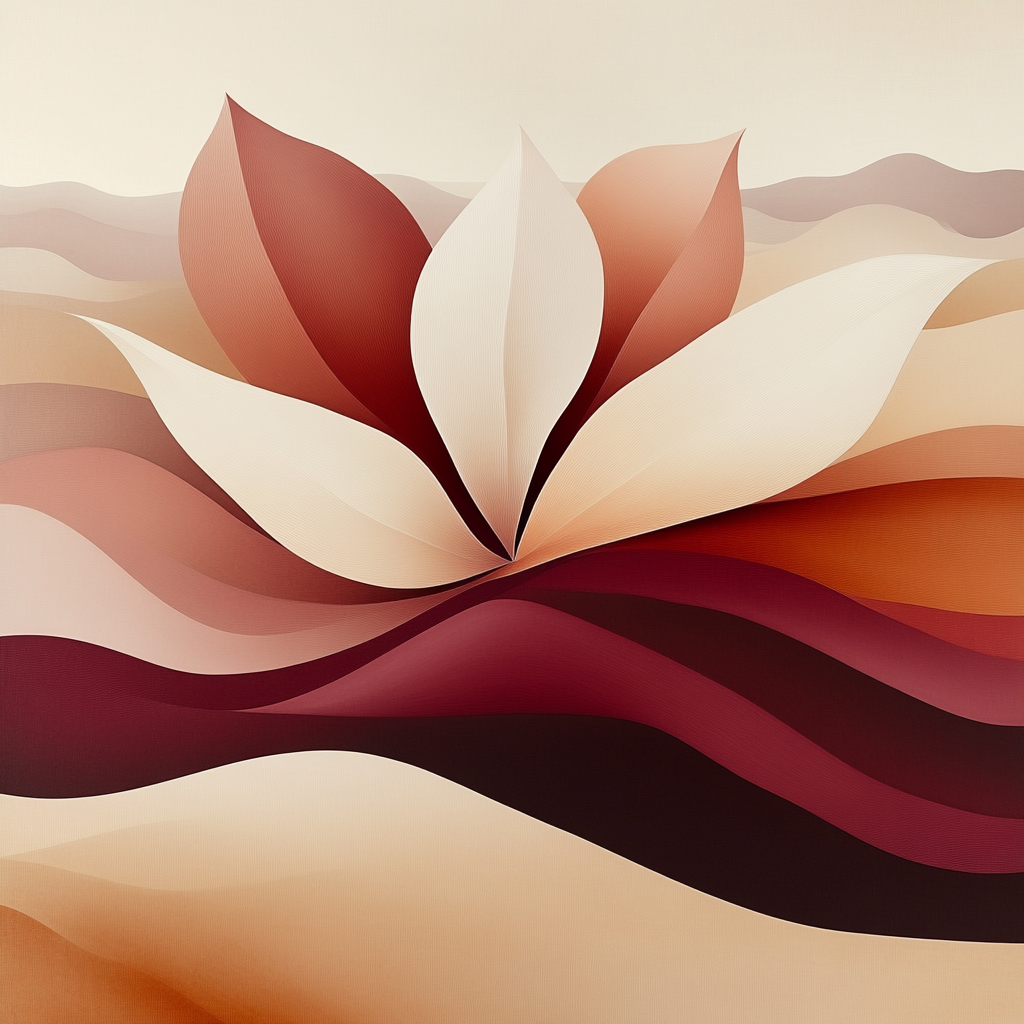 O Keeffe Inspired Desert Bloom Number painting
