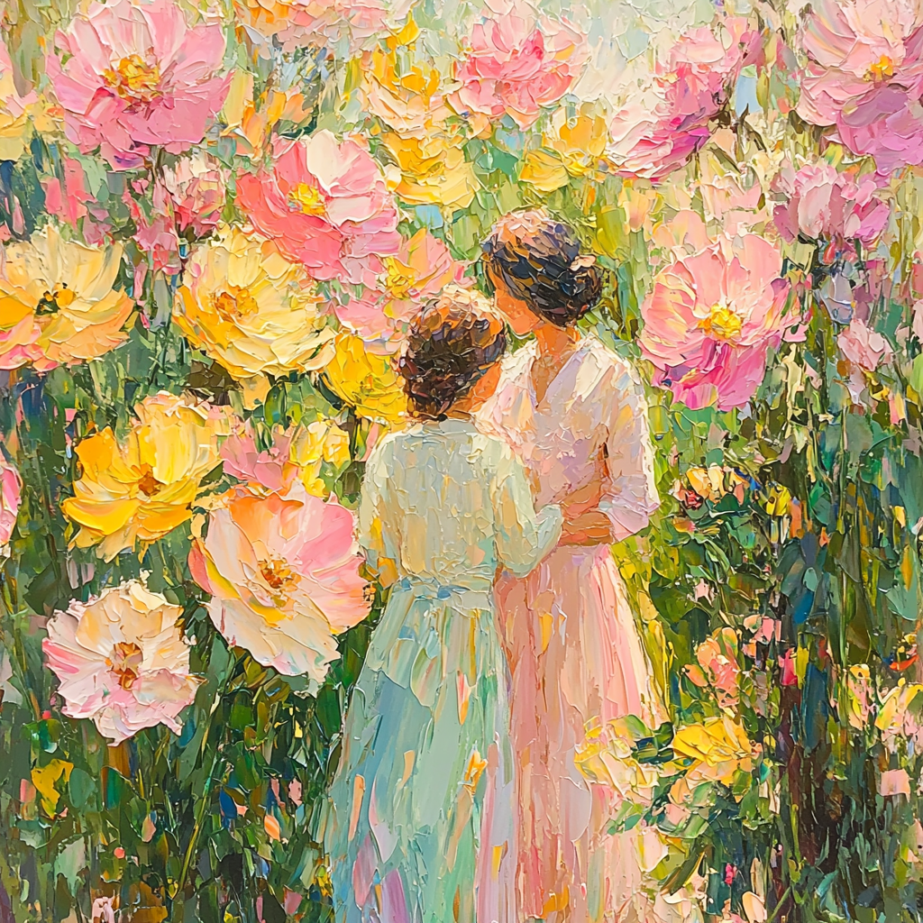 Mom's Embrace In Bloom DIY Paint By Numbers