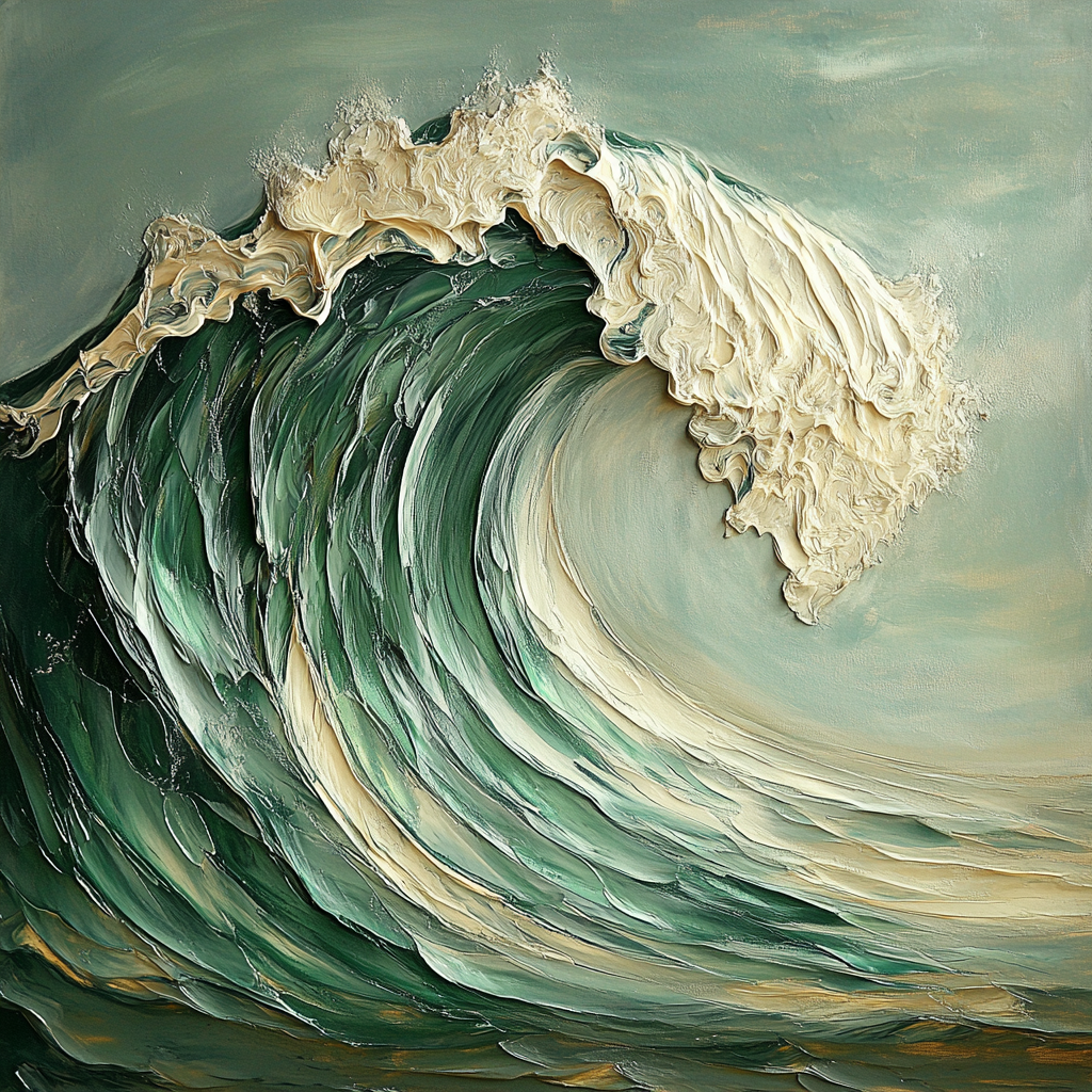 Michelangelo Inspired Ocean Wave Colossus Numbered painting kits