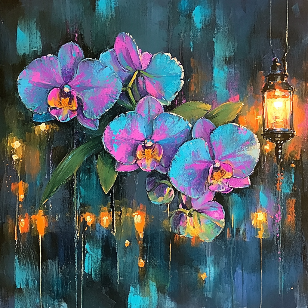 Edgar Degas Inspired Nocturnal Orchids Painting by numbers kit