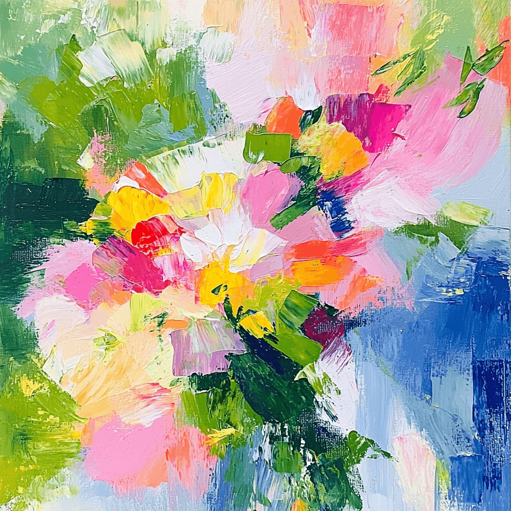 Claude Monet Inspired Abstract Floral Delight Painting By Numbers Kit
