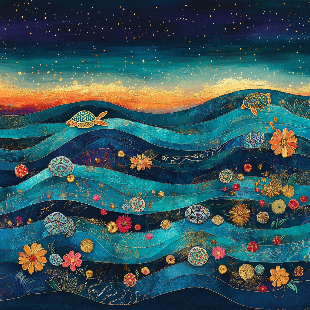 Frida Kahlo Inspired Ocean Of Memory paint by number