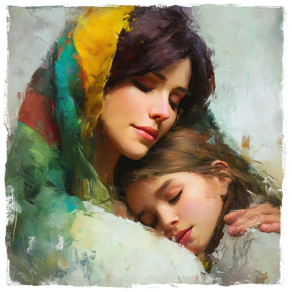 Sweet Moments Of Cuddle Number Painting