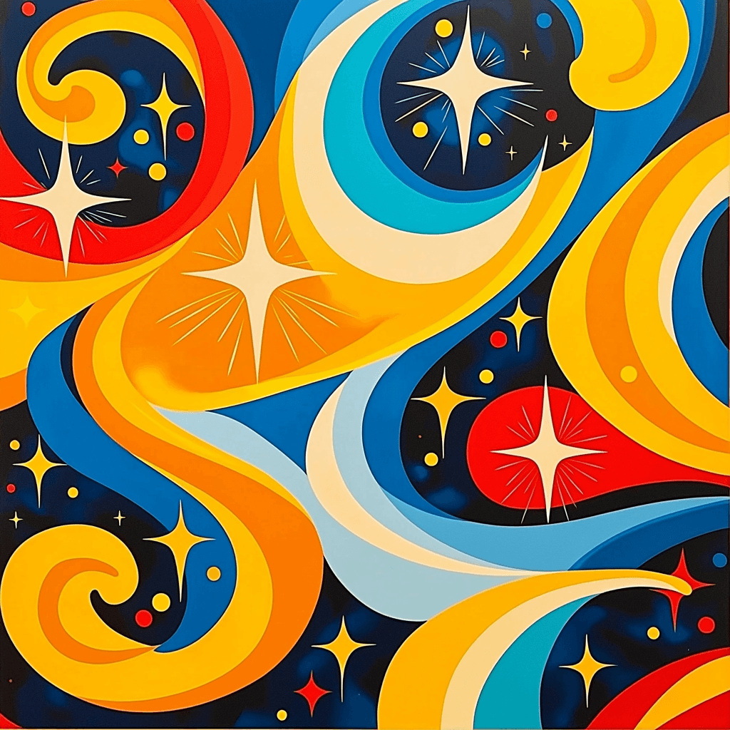 Joan Miró Inspired Cosmic Reverie Paint By Numbers