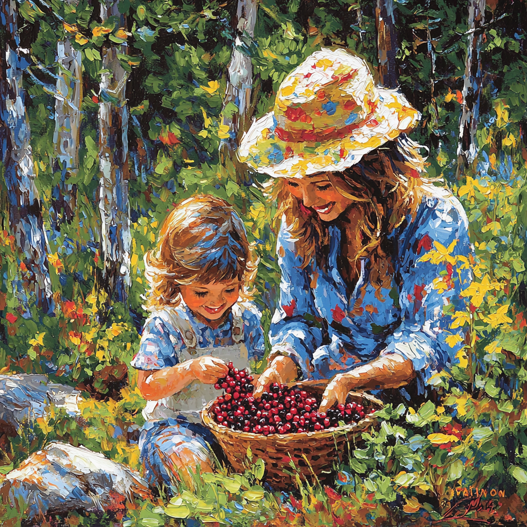 Sharing Nature's Gifts Number Painting