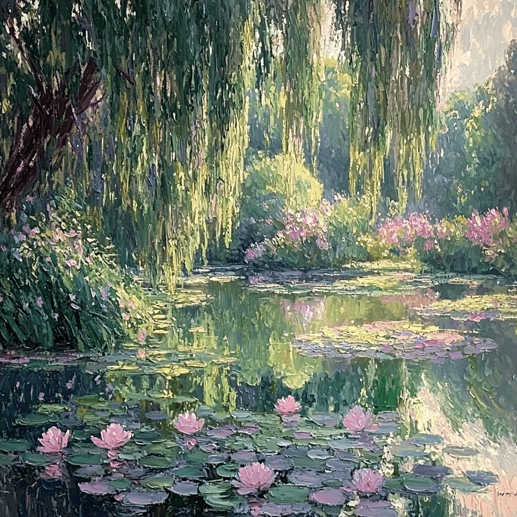 Claude Monet Inspired Ethereal Garden Dreamscape Number Painting
