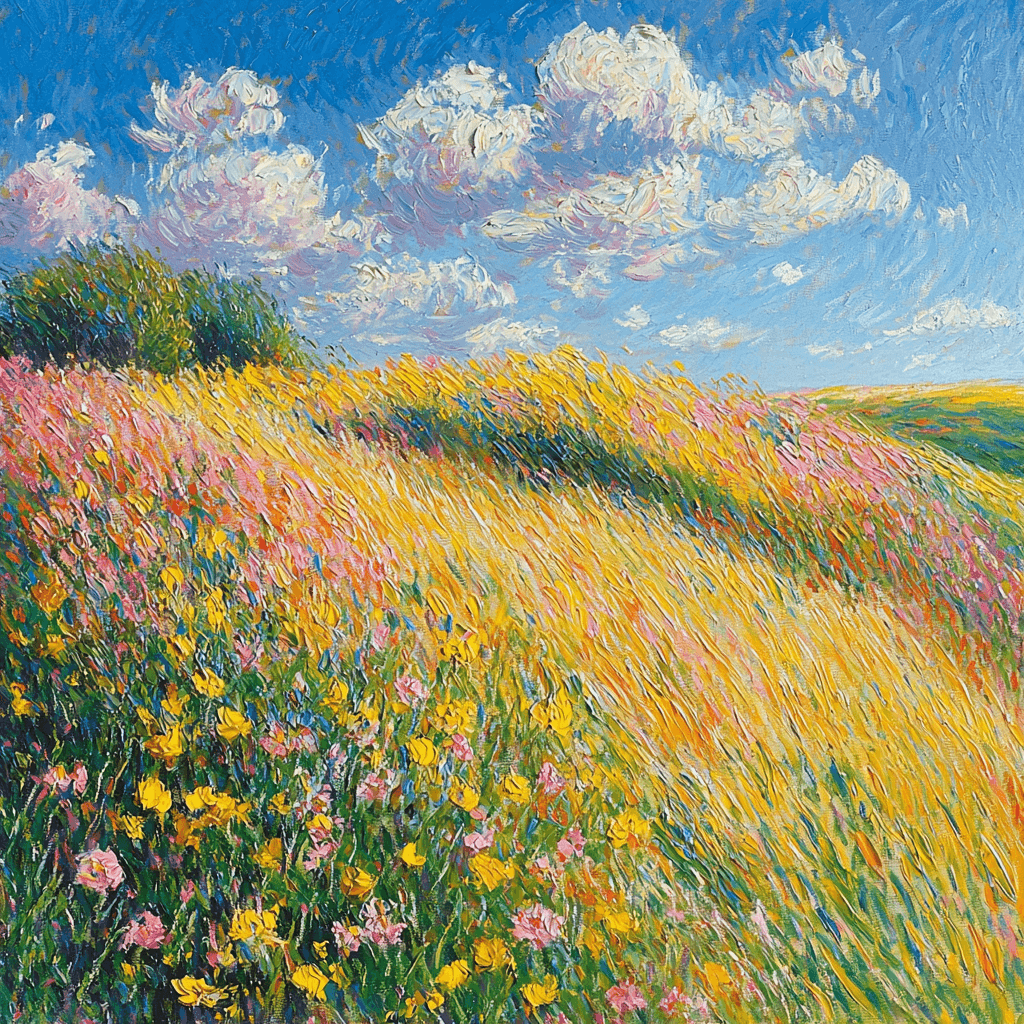 Claude Monet Inspired Sunlit Meadows Paint By Color