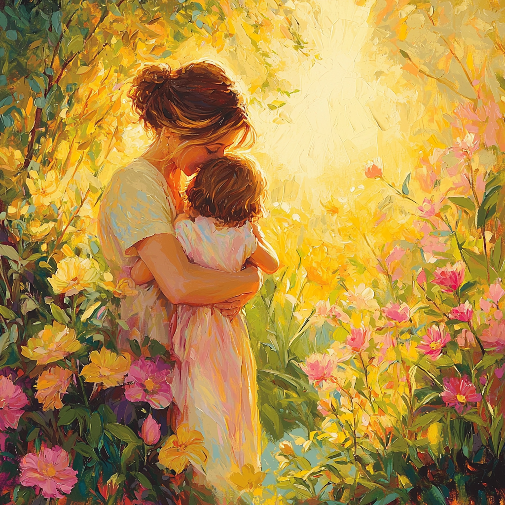 Daybreak Hug In The Garden Paint By Numbers Art
