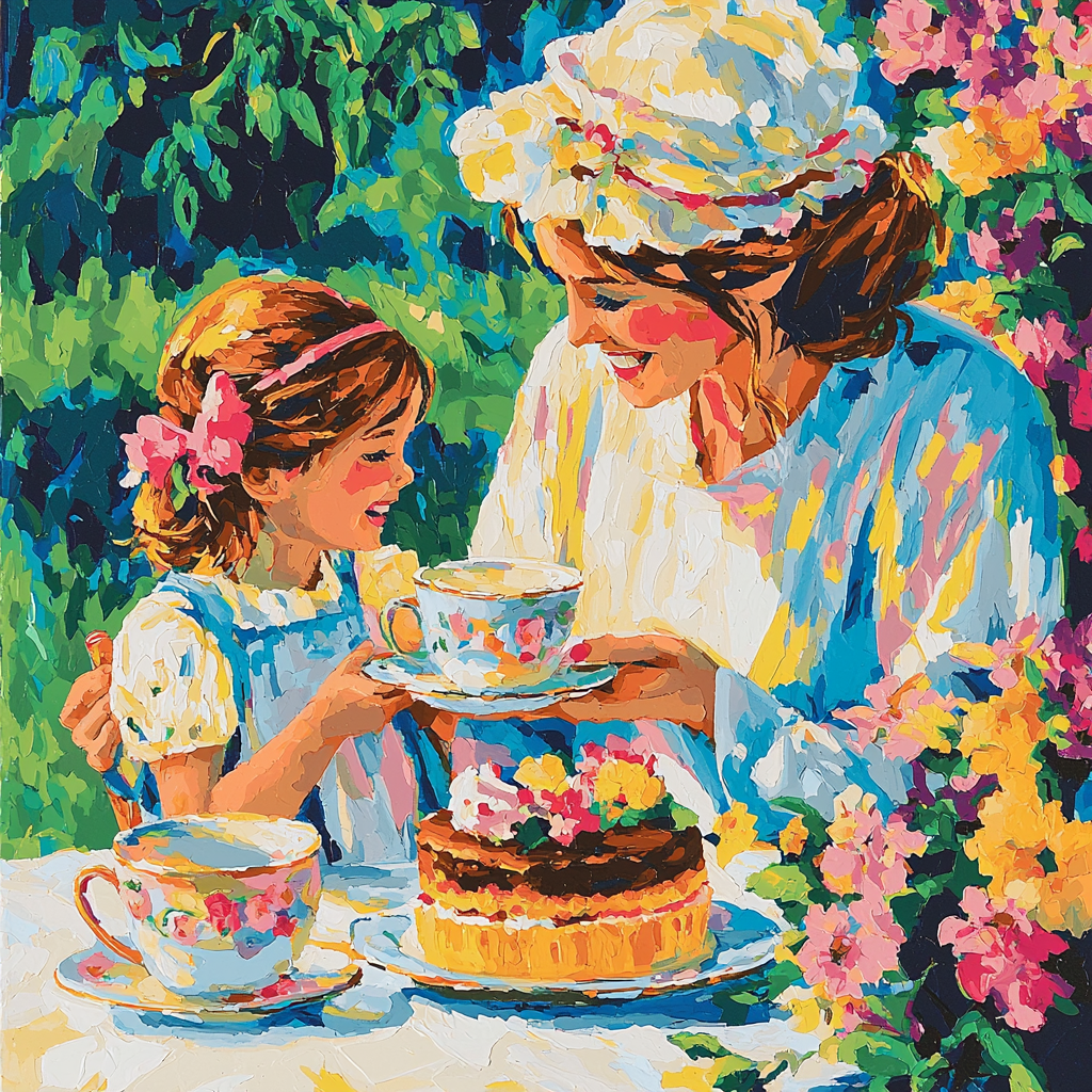 Mommy And Me Tea Time Paint By Numbers Art