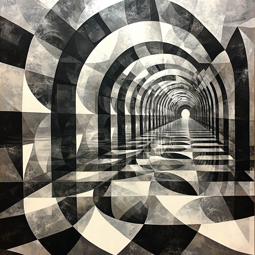 M.C. Escher Inspired Fractal Dimensions Paint By Color