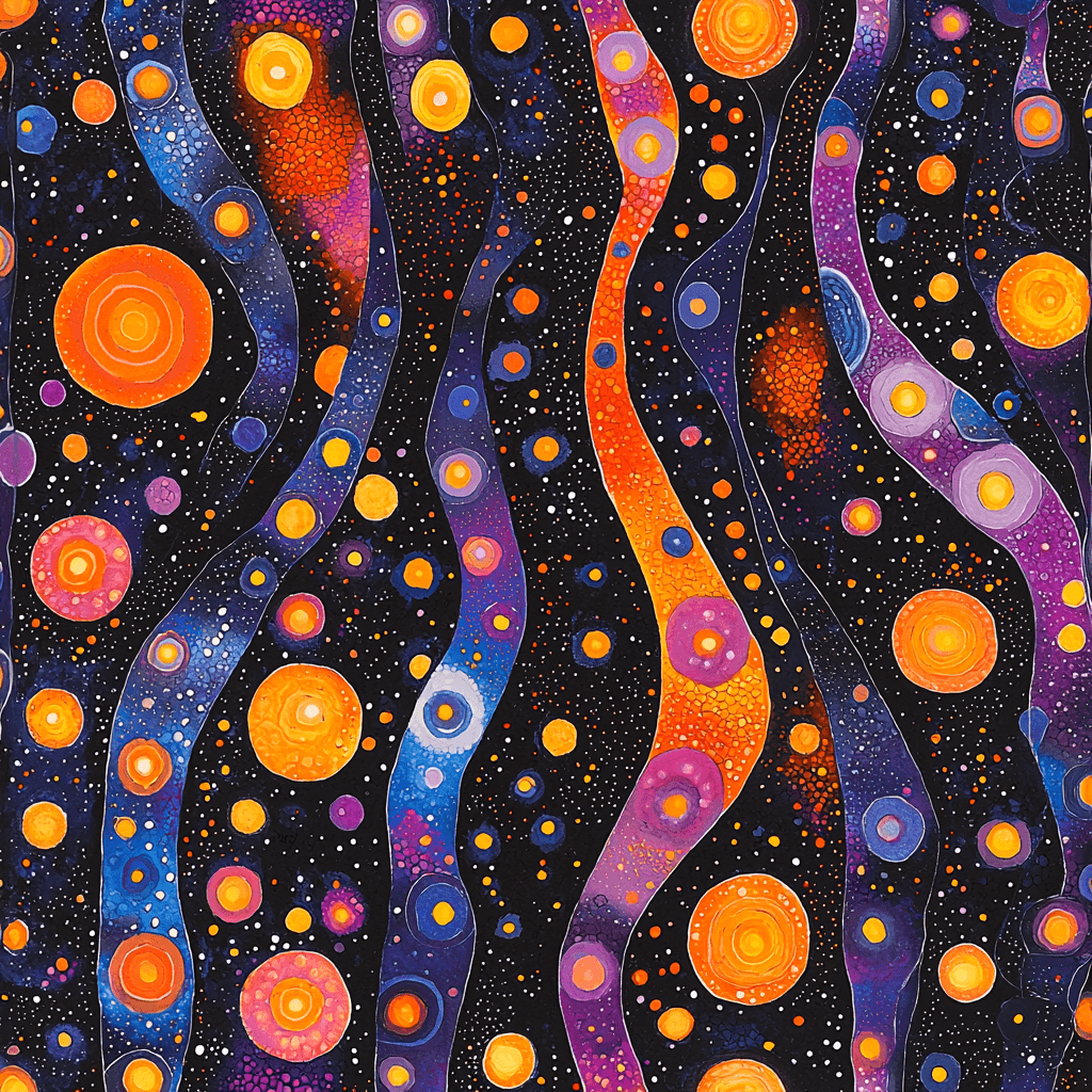 Yayoi Kusama Inspired Galactic Pathways Painting By Numbers Kit