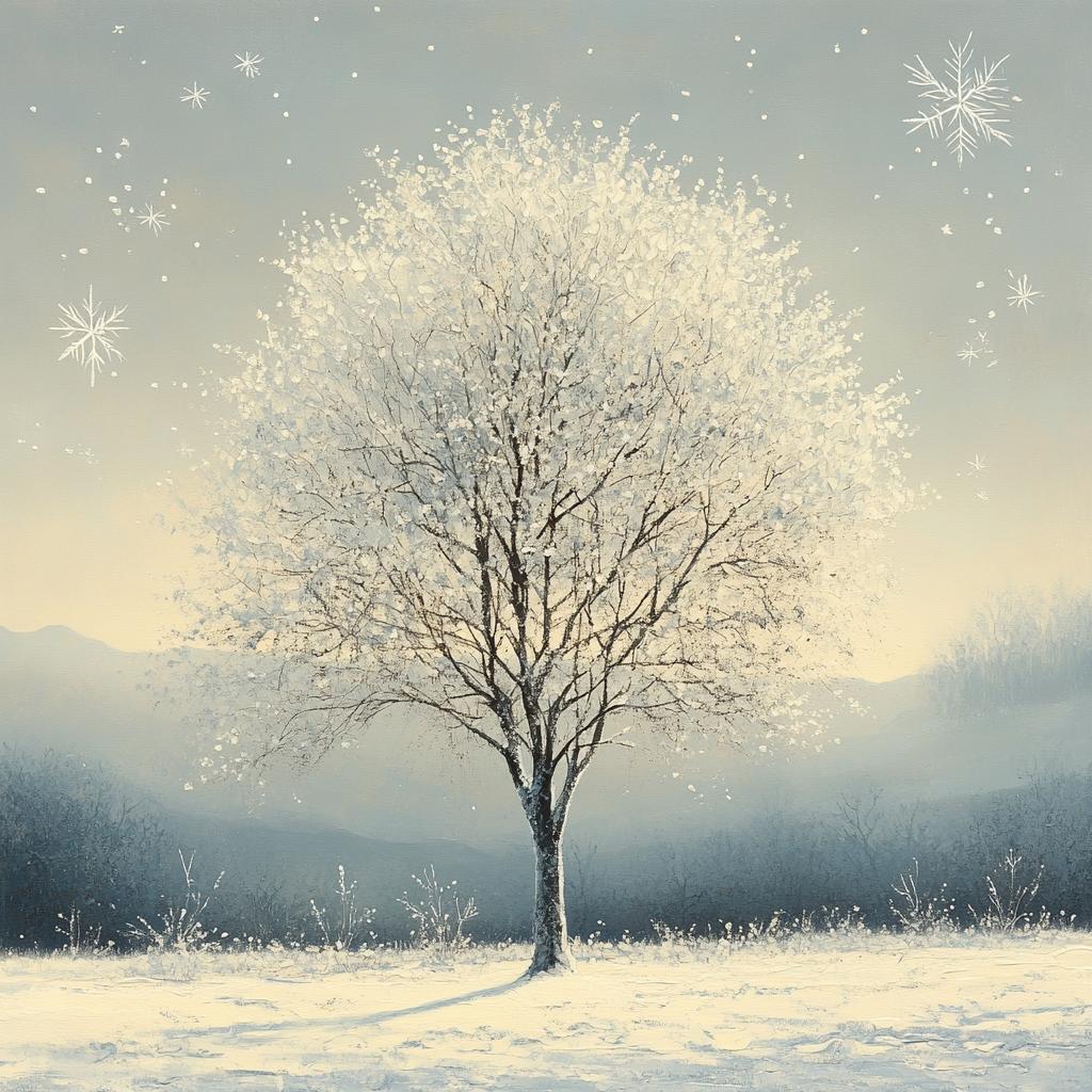 Michelangelo Inspired Frosted Tree Paint by numbers kits