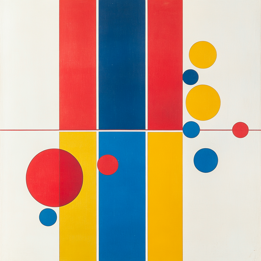 Kazimir Malevich Inspired Primary Rhythm paint by numbers