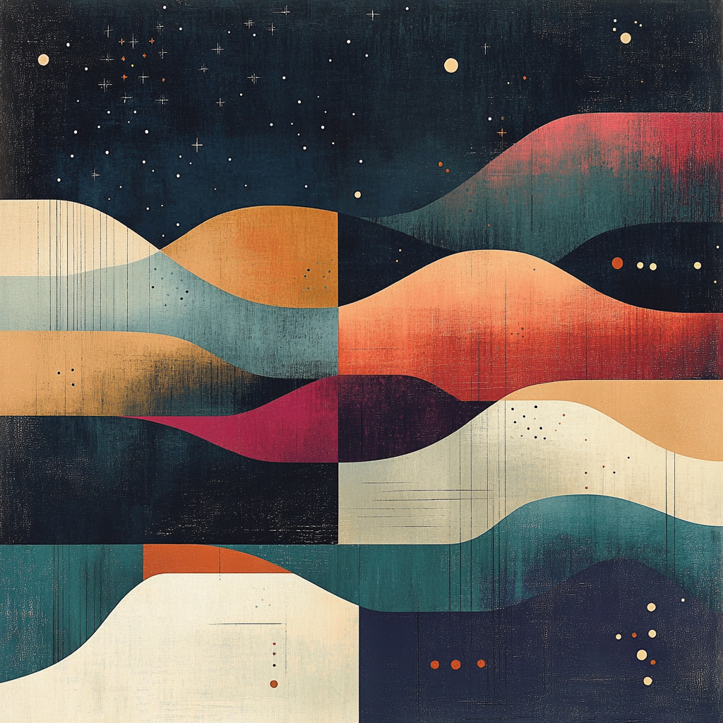 Paul Klee Inspired Celestial Rhythm Nocturne Painting by numbers kit