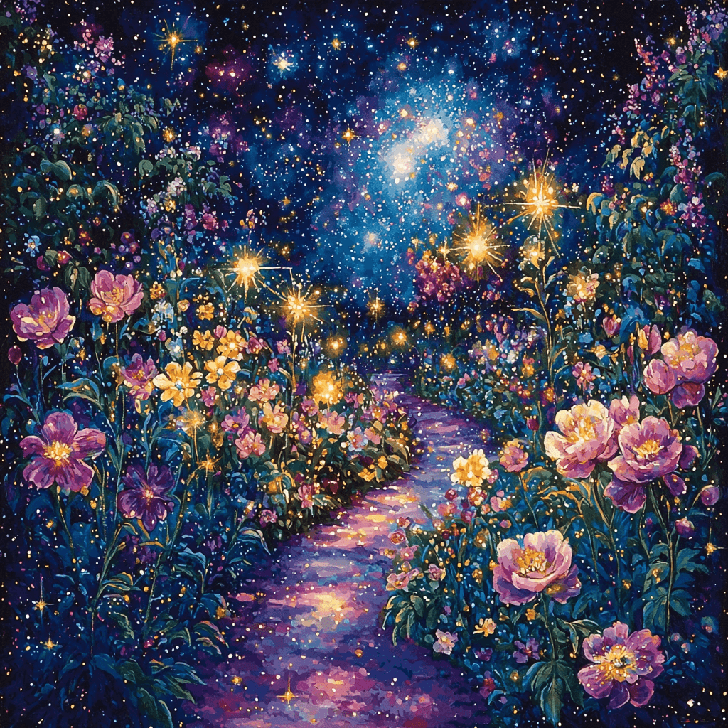 Georges Seurat Inspired Celestial Garden Of Lights Painting Number Kit