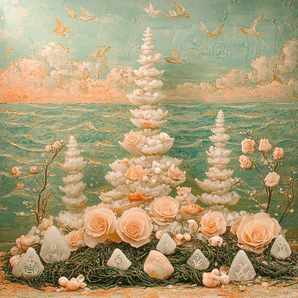 Frida Kahlo Inspired Salt Of The Sea Altar Number painting